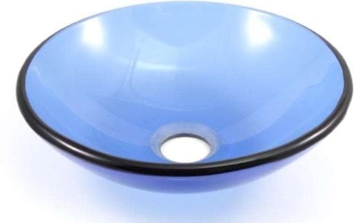 Escupidera en Vidrio Azul